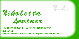 nikoletta lautner business card